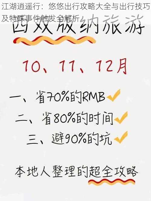 江湖逍遥行：悠悠出行攻略大全与出行技巧及特殊事件触发全解析